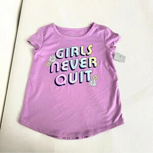 Jumping Beans Active Girls Size 4 Toddler Purple Top (Girls Never Quit)